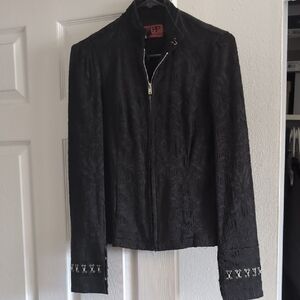Rare Tripp NYC Black Corset Lace Zip Jacket